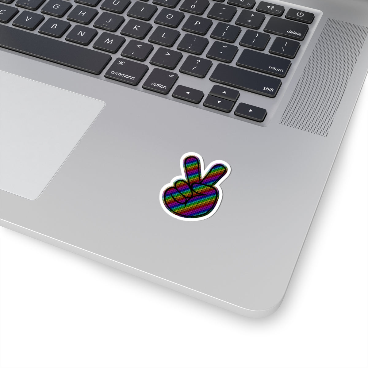 Colorful Peace Hand Kiss-Cut Stickers - Great for Laptops, Water Bottles, and More!