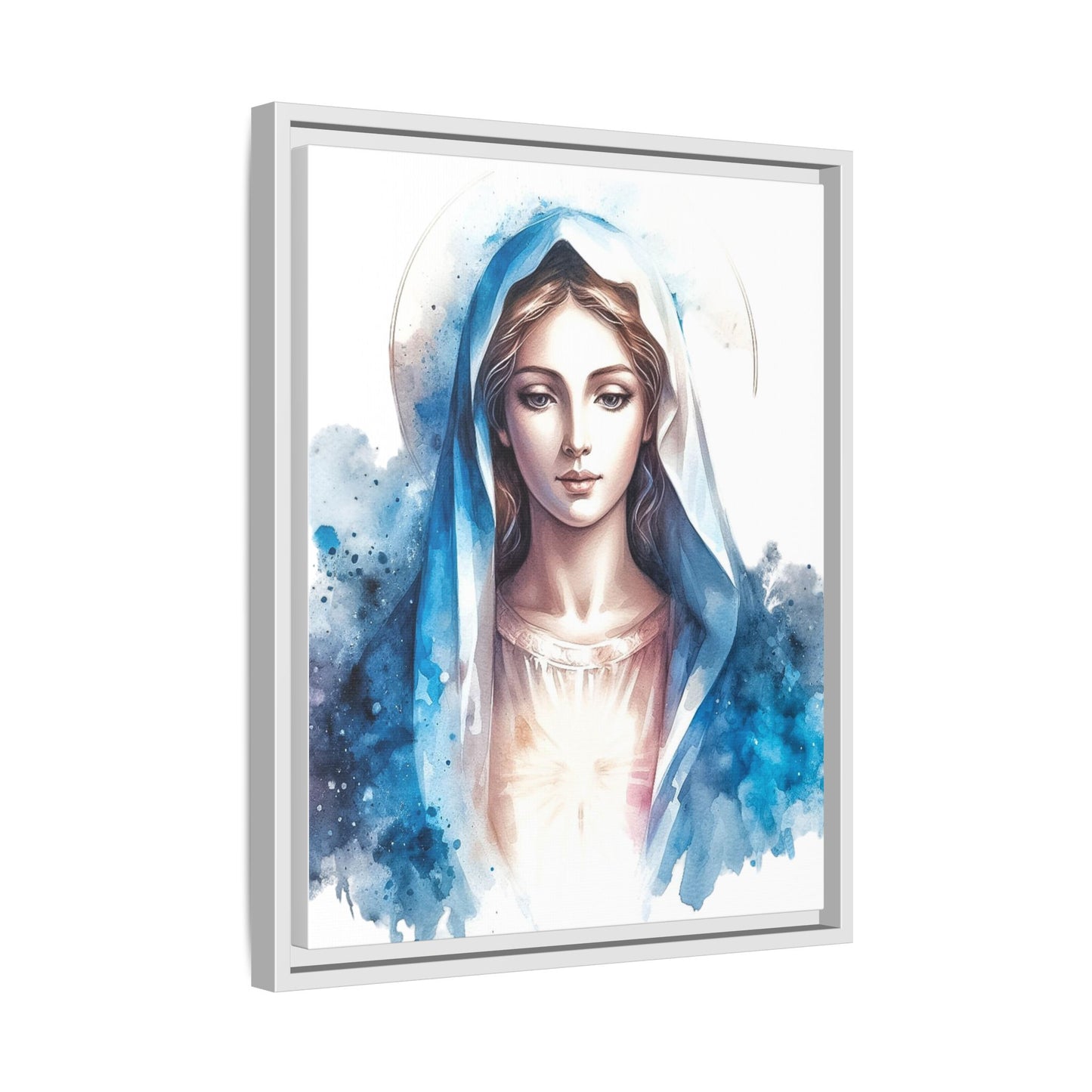Framed Canvas Art Print, Spiritual Decor, Religious Artwork, Wall Decor, Gift for Faith, Elegant Home Decoration