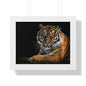 Majestic Tiger Wall Art Print, Framed Horizontal Poster, Animal Decor, Home Office Decoration, Wildlife Art, Gift Idea