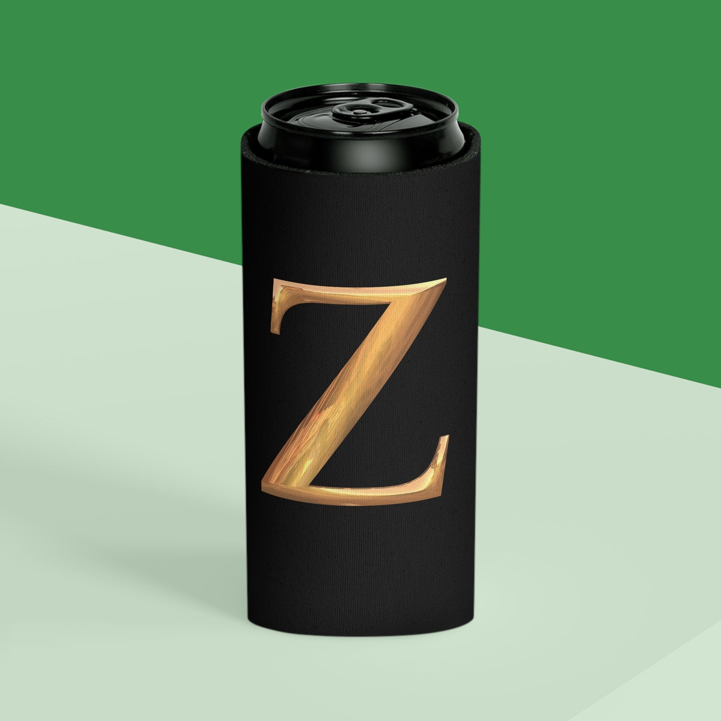 Custom Monogrammed "Z" Can Cooler, Personalized Drink Holder, Wedding Favors, Birthday Gifts, BBQ Accessories, Outdoor Events
