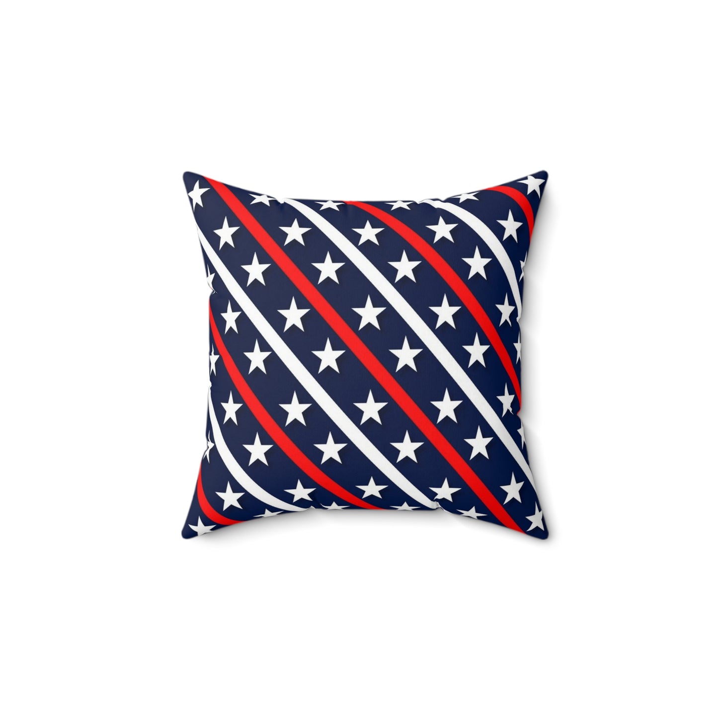 USA Patriotic Square Pillow, Decorative Cushion, Americana Home Decor, Fourth of July Gift, Star Stripes Pillow