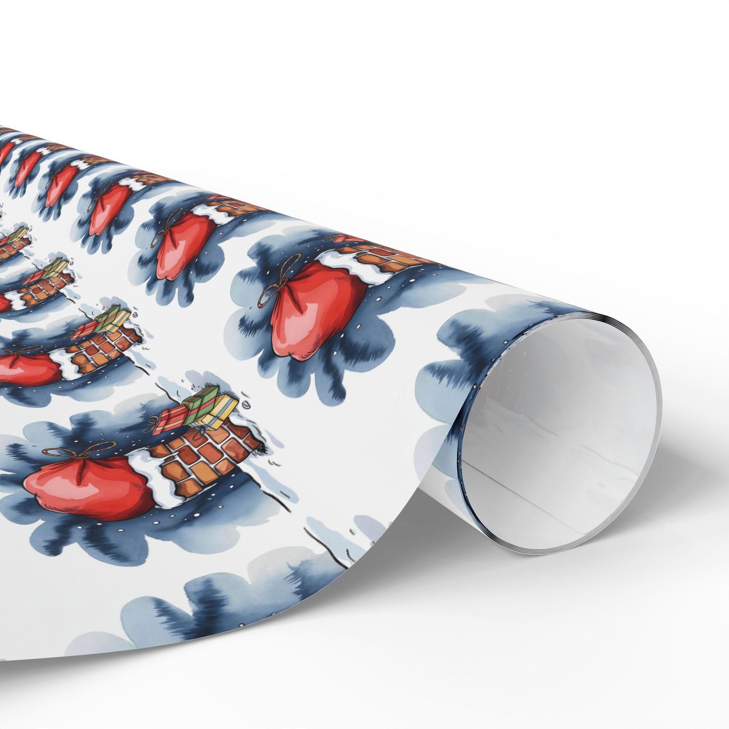 Wrapping Paper - Cute Cartoon Heart and Gift Pattern, Valentine’s Day & Birthday Gift Wrap