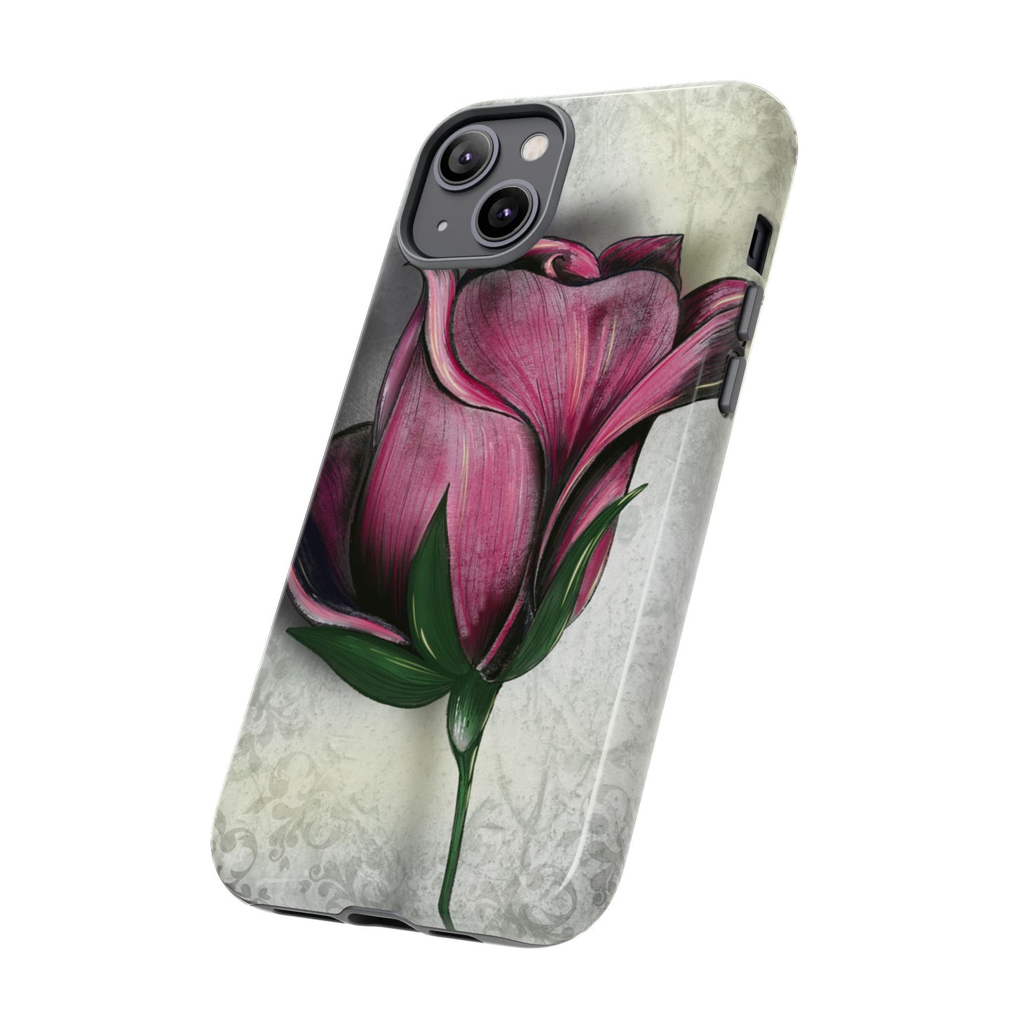Rose Phone Case – Tough Cases, Floral Phone Cover, Gift for Her, Minimalist Design, Nature Lover's Accessory, Birthday Gift Idea