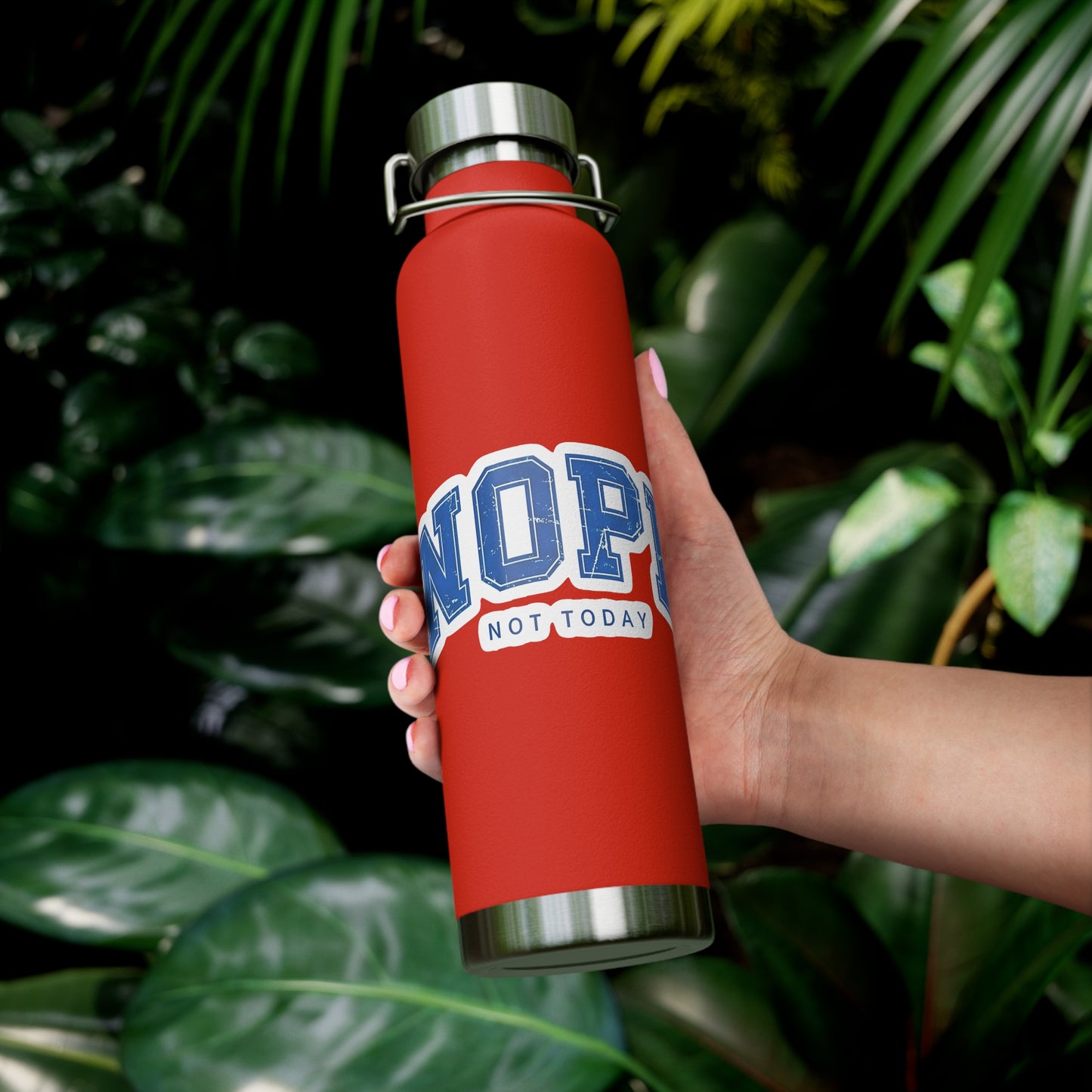 22oz Insulated Water Bottle — "NOPE (Not Today)" Retro Graphic