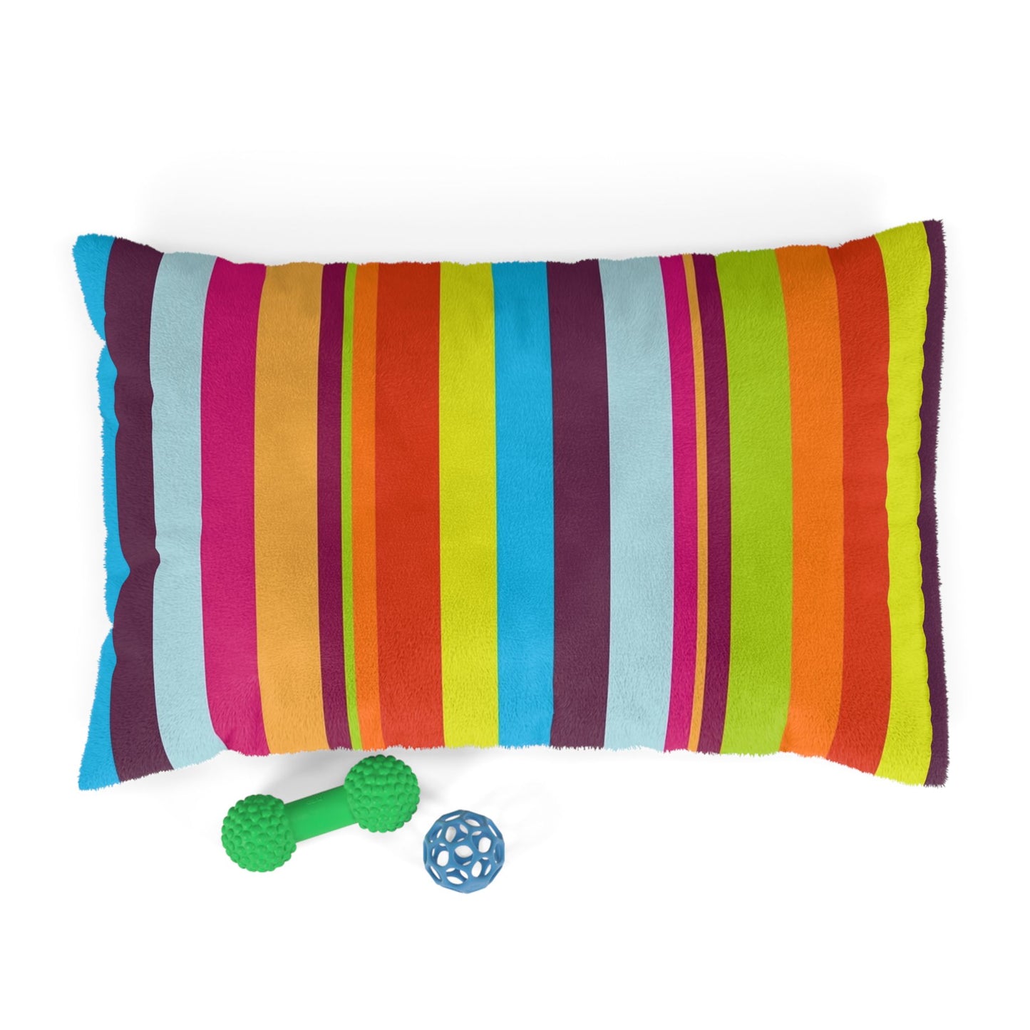 Vibrant Striped Pet Bed - Cozy Dog & Cat Cushion for Comfort, Modern Design Pet Bedding, Colorful Pet Furniture, Pet Gift