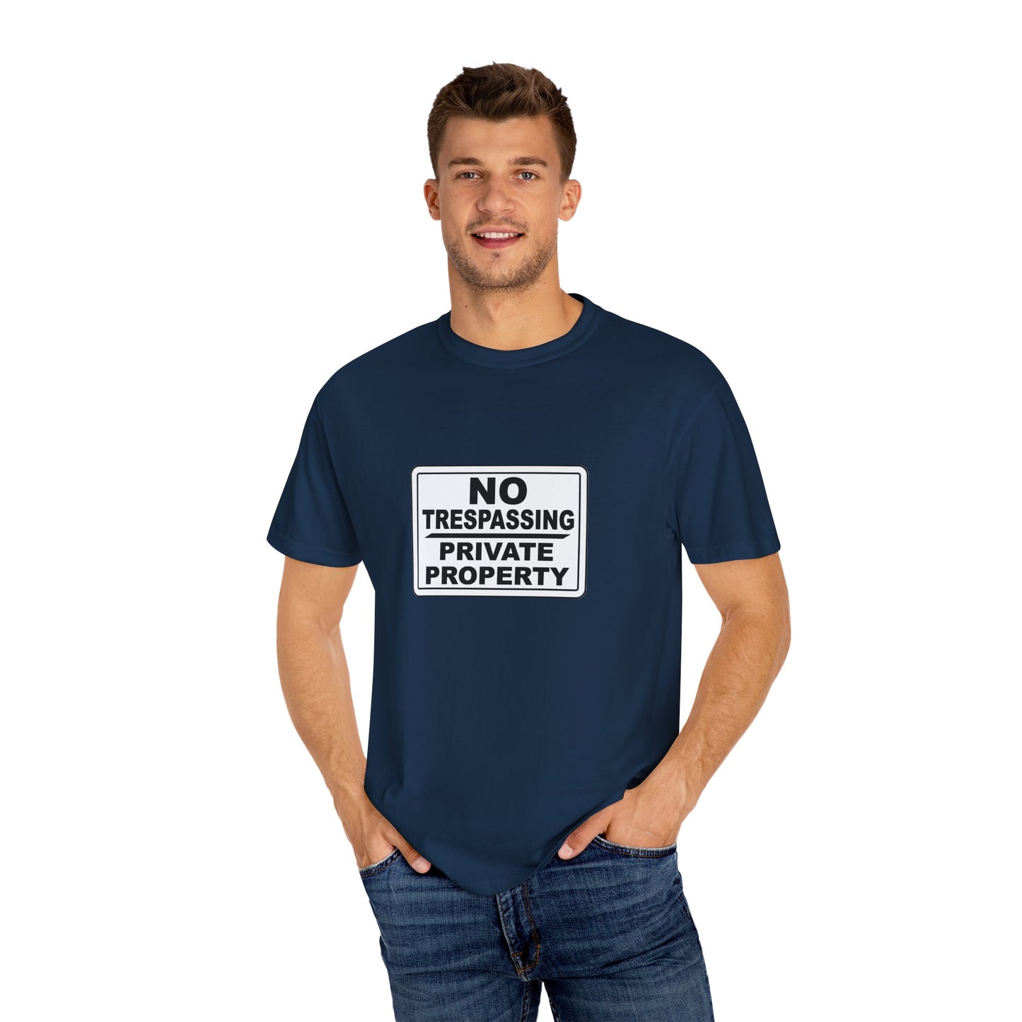 Unisex Garment-Dyed T-Shirt with Bold 'No Trespassing' Design | Casual Wear, Gift for Outdoors Lovers, Funny Shirt, Statement Tee, [...]