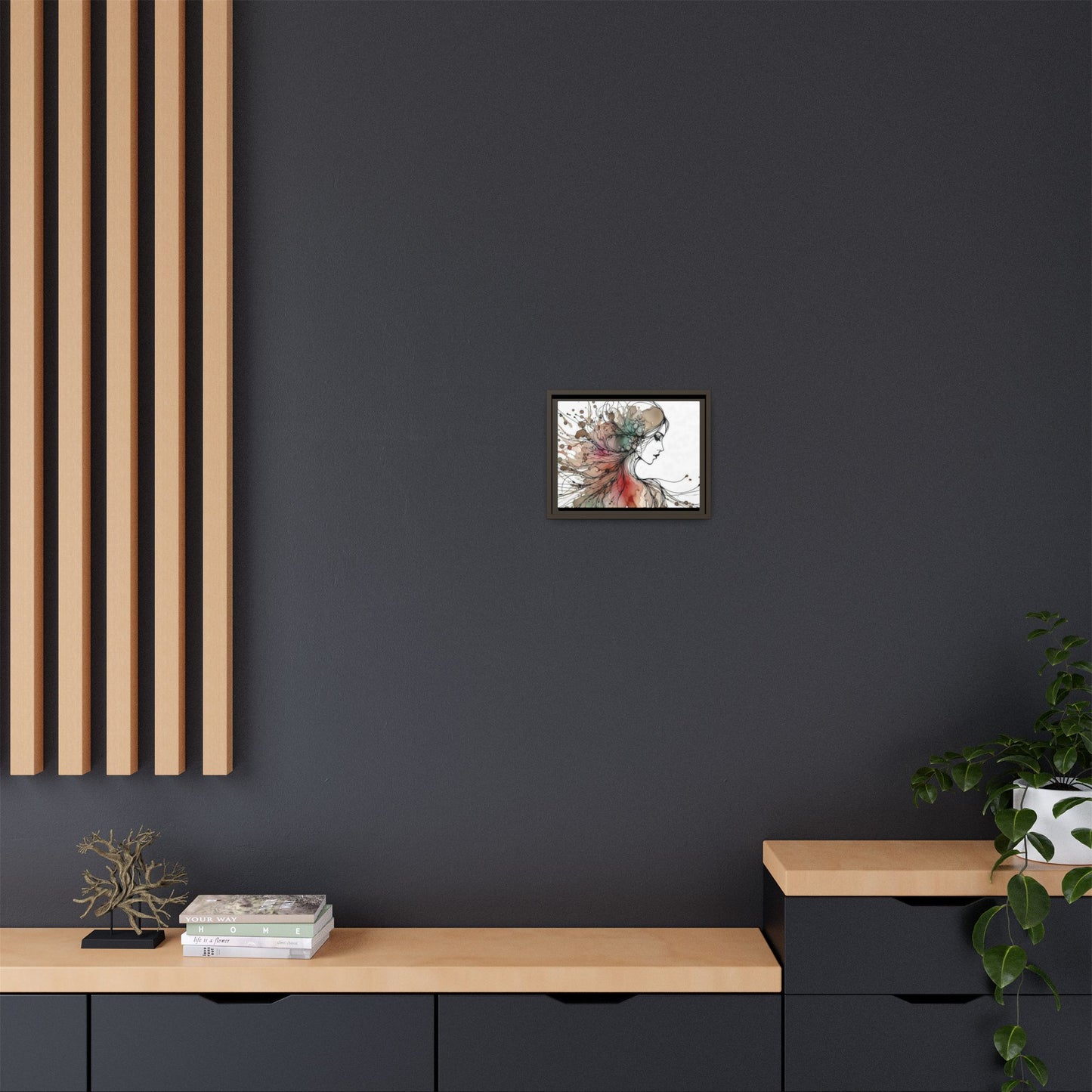 Matte Canvas, Framed (Multi-color) - Girl Whispers