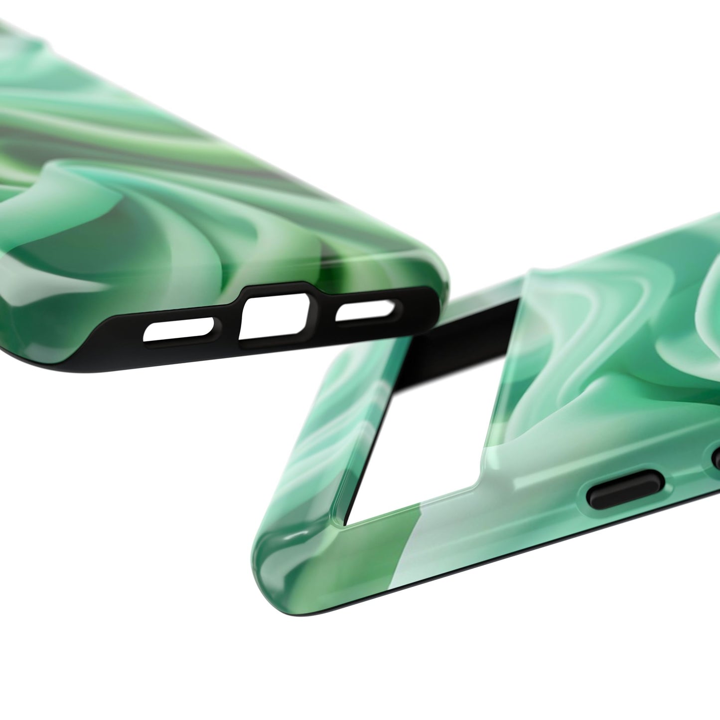 Stylish Phone Case, Tough Case, Green Abstract Design, Cell Phone Cover, Unique Gift, Trendy Accessory