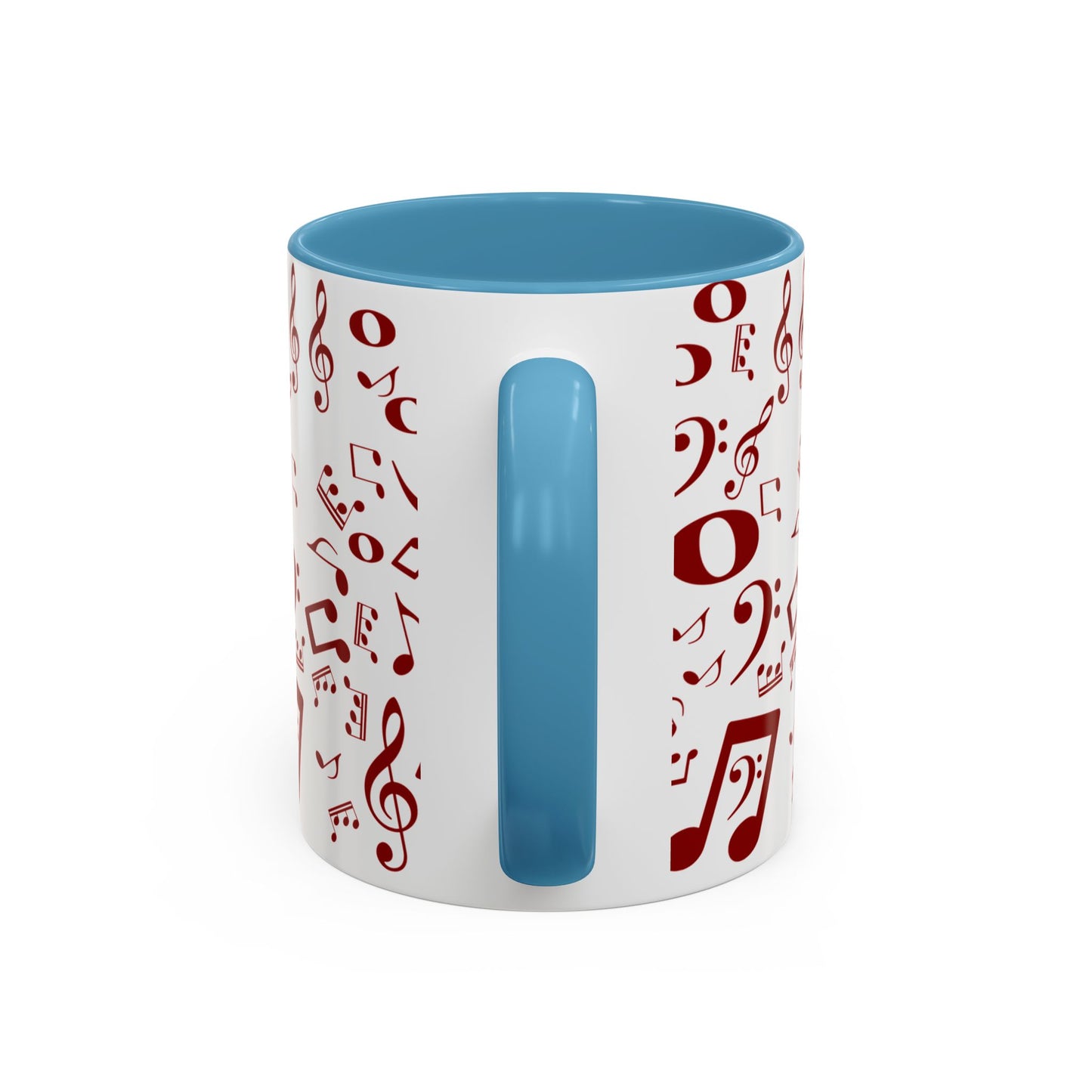 Accent Coffee Mug (11, 15oz) - Musical Notes