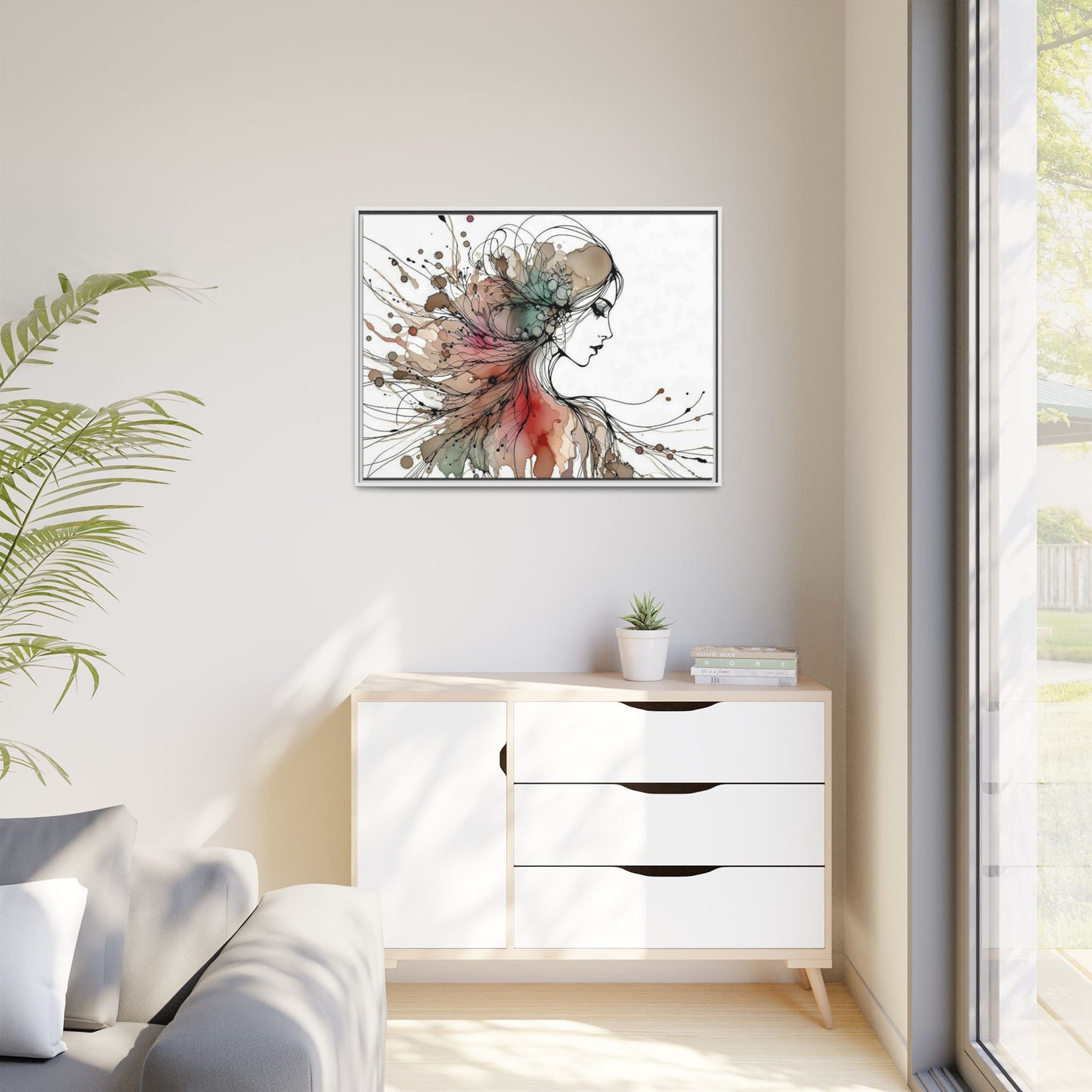 Matte Canvas, Framed (Multi-color) - Girl Whispers