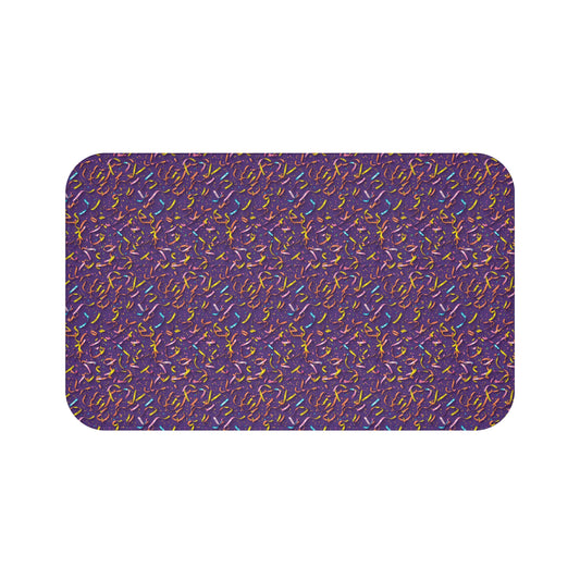 Vibrant Abstract Bath Mat, Colorful Bathroom Decor, Non-Slip Mat, Funky Home Accessory, Gift for Housewarming, Fun Bathroom Rugs