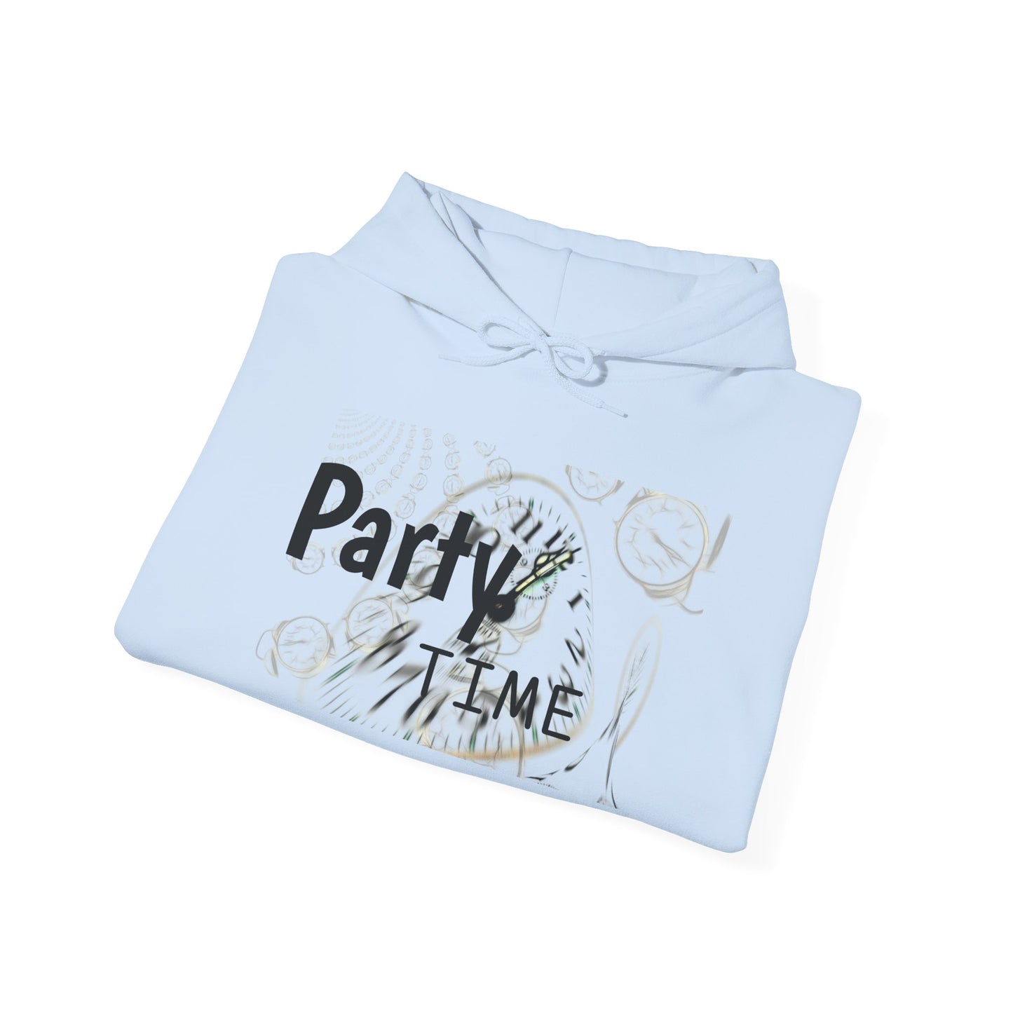 Party Time Unisex Hooded Sweatshirt, Fun Casualwear, Comfortable Gift, Perfect for Celebrations, Party-Outfit Essential