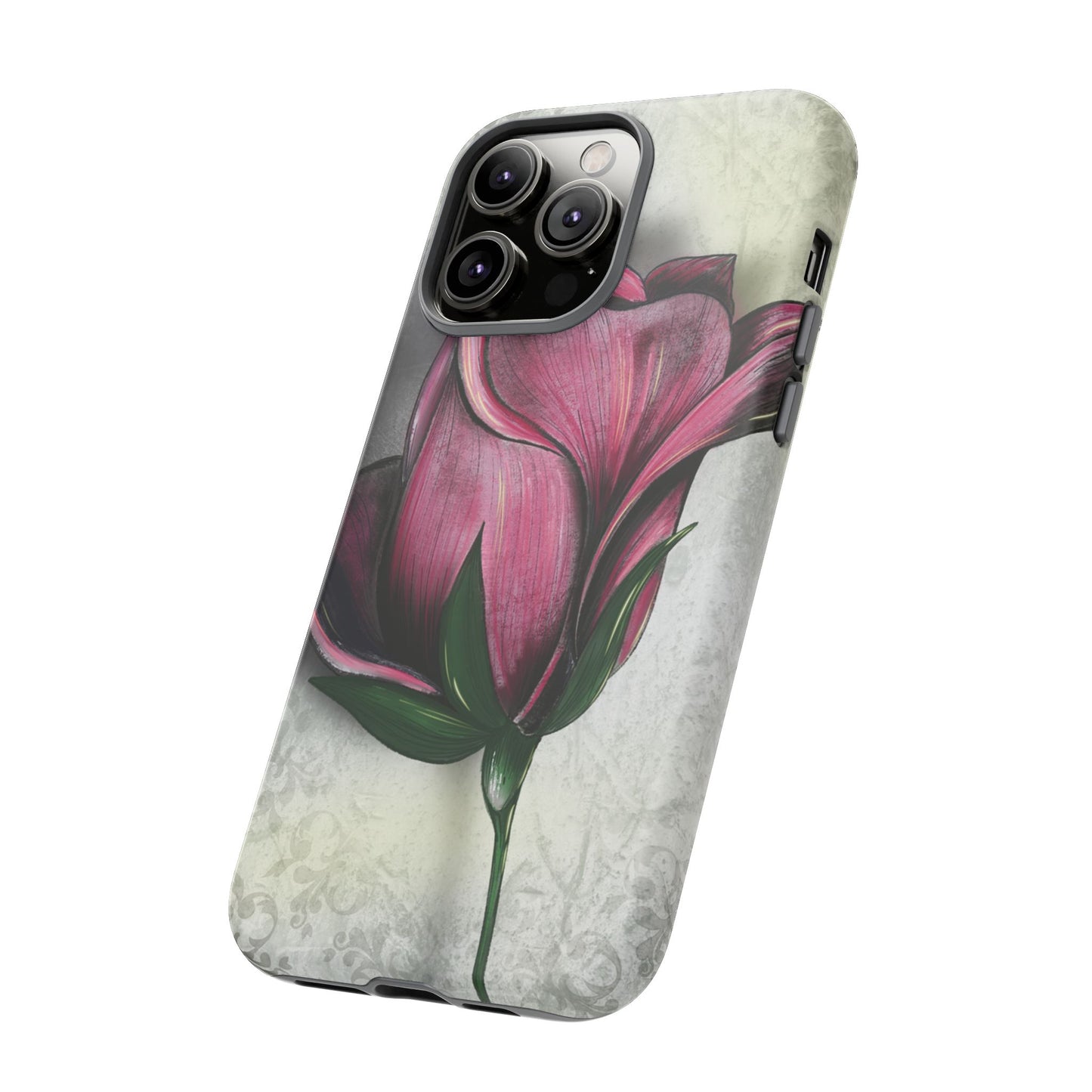 Rose Phone Case – Tough Cases, Floral Phone Cover, Gift for Her, Minimalist Design, Nature Lover's Accessory, Birthday Gift Idea