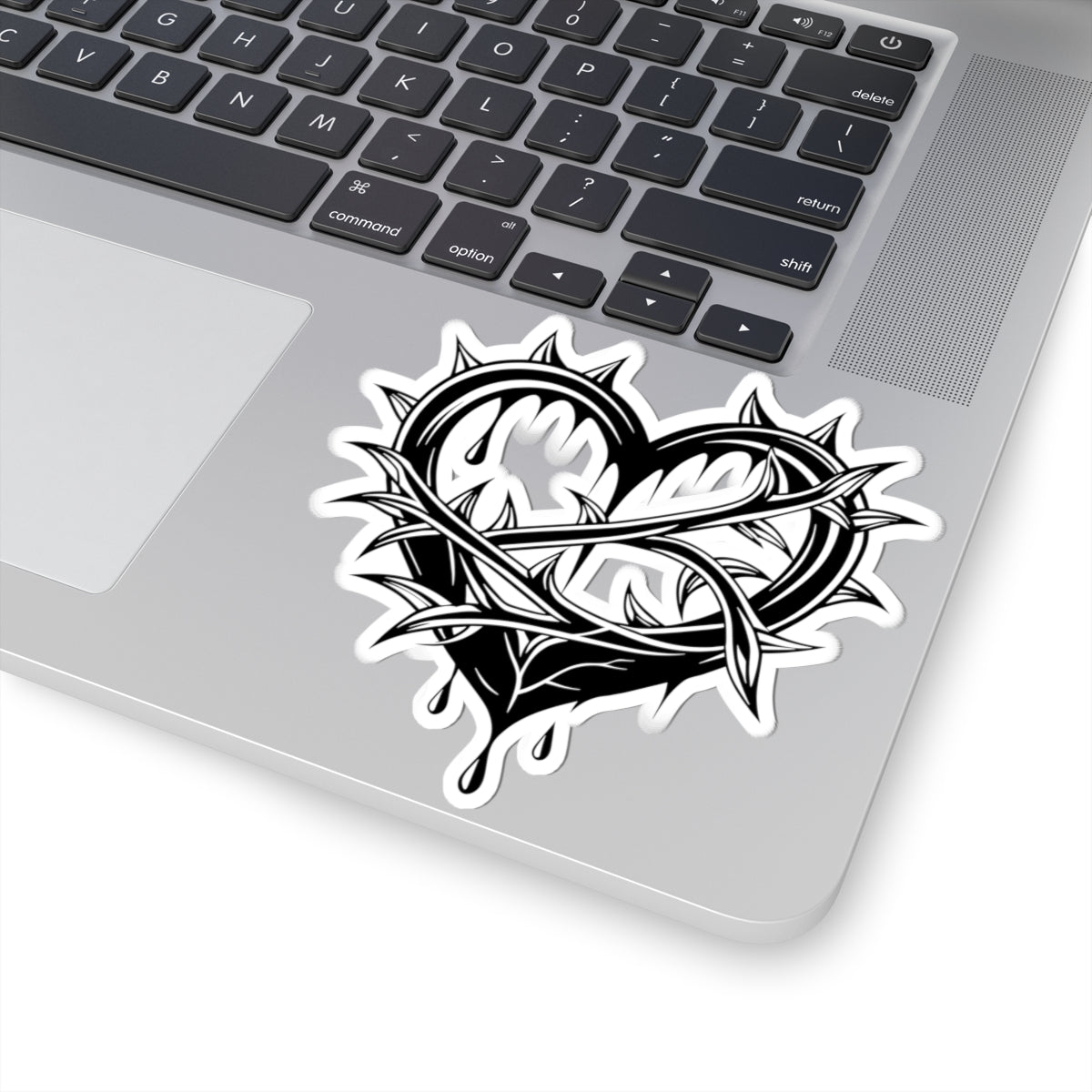 Gothic Heart Kiss-Cut Stickers | Edgy Decor, Laptop Stickers, Gift for Her, Alternative Art, Emo Vibes