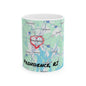 Custom Providence, RI Map Mug, Unique Ceramic Coffee Cup, Personalized Gift for Travelers, Rhode Island Souvenir, Heart Map Design