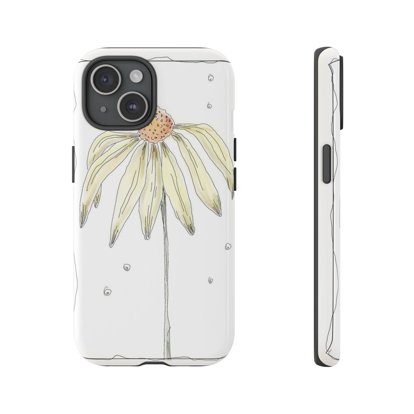 Flower Phone Case with Delicate Design, Tough Phone Cover, Nature Lover Gift, Floral Tech Accessory, Stylish Phone Protection