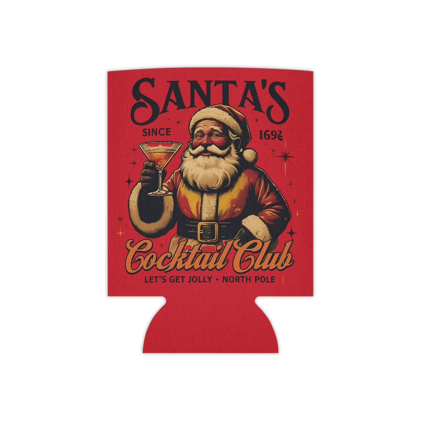 Festive Santa Can Cooler, Holiday Drink Insulator, Christmas Party Vibe, Perfect for Gifts and Gatherings, Drinkware for Celebrations