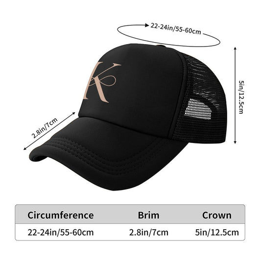 Summer Trucker Hat - Letter K