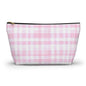 Chic Pink Plaid Accessory Pouch | Makeup Bag, Travel Organizer, Toiletry Case, Gift for Her, Cute Storage Solution