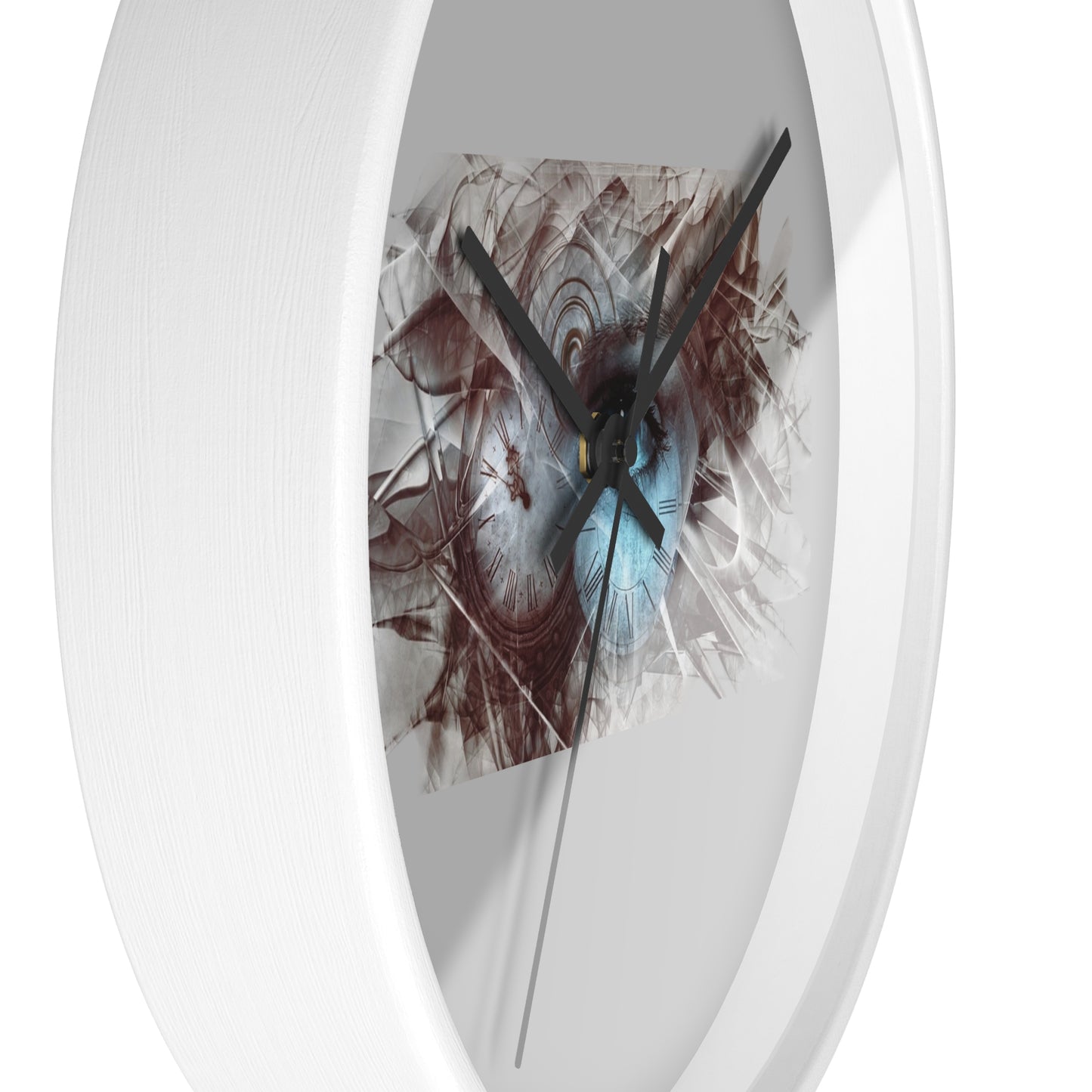 Rustic Eye Art Wall Clock, Unique Home Decor, Gift for Art Lovers