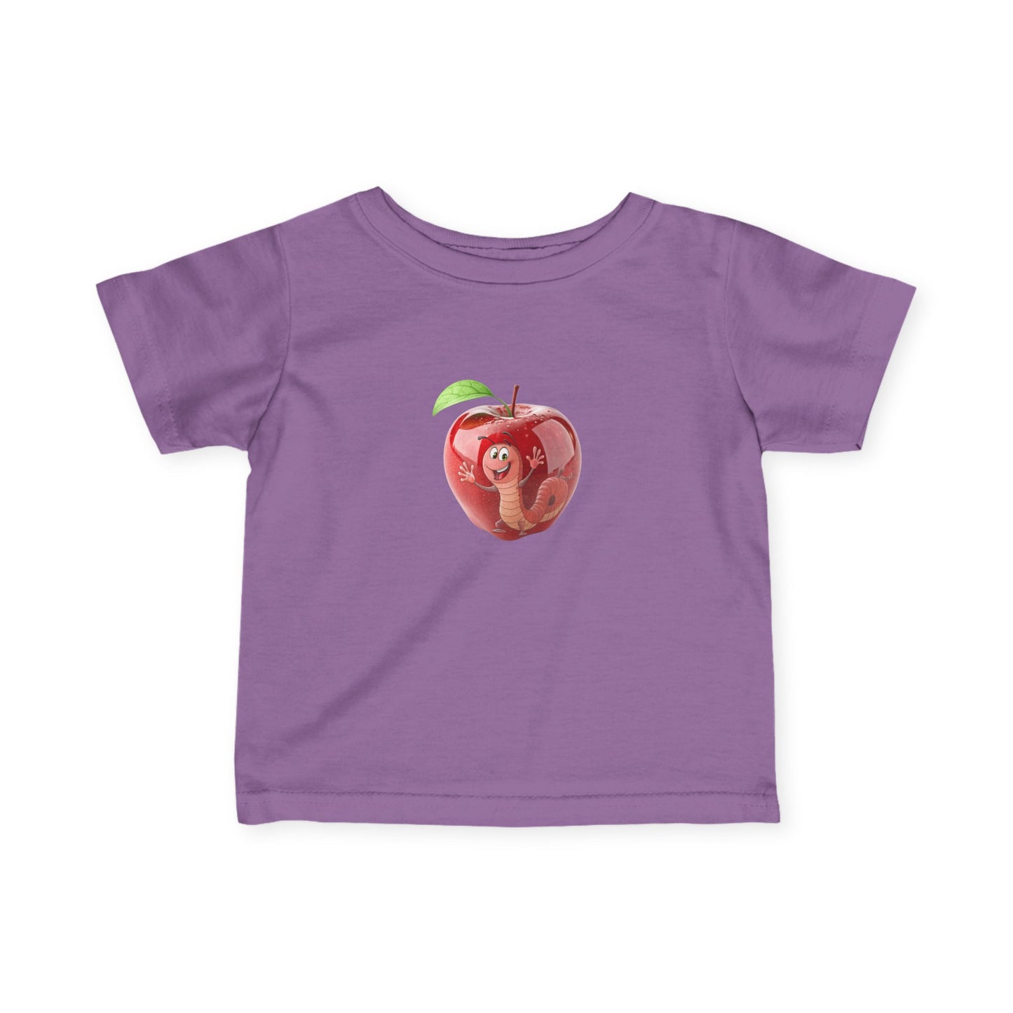 Cute Apple Mouse Infant Tee, Baby Shower Gift, Toddler T-Shirt, Kids Fruit Shirt, Spring Outfit, Playful Everyday Wear