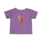Cute Apple Mouse Infant Tee, Baby Shower Gift, Toddler T-Shirt, Kids Fruit Shirt, Spring Outfit, Playful Everyday Wear