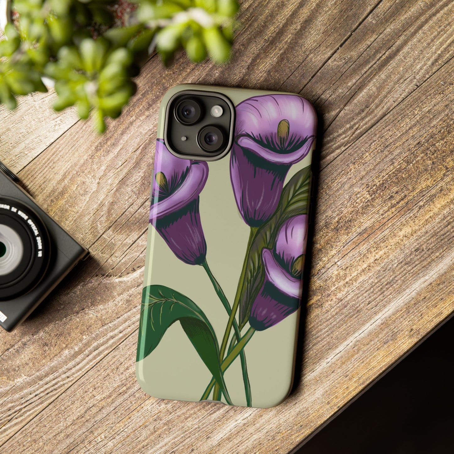 Floral Phone Case - Tough Cases, Purple Flower Design, Cell Phone Accessories, Gift for Her, Nature Lover Essentials