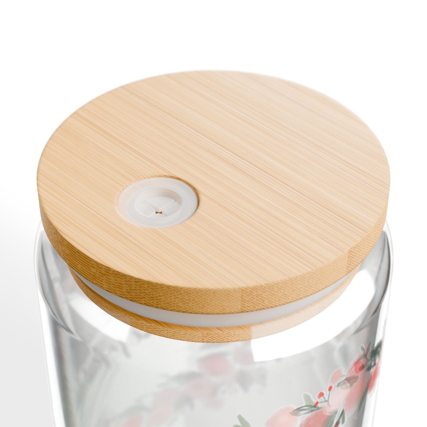 Floral Sipper Glass, 16oz - Motivational Drinkware, Perfect Gift for All Occasions, Kitchen Decor, Eco-friendly Straw Cup