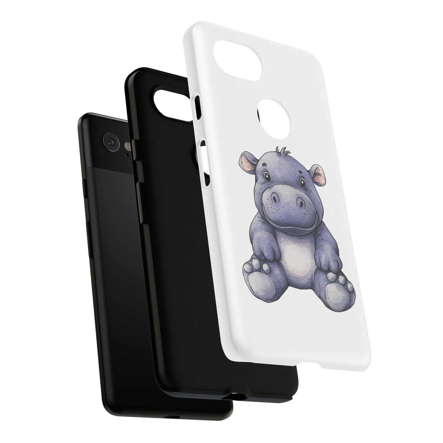 Cute Hippo Phone Case, Unique Tough Cases, Animal Lover Gift, Cute Animal Design, Baby Animal Phone Accessory