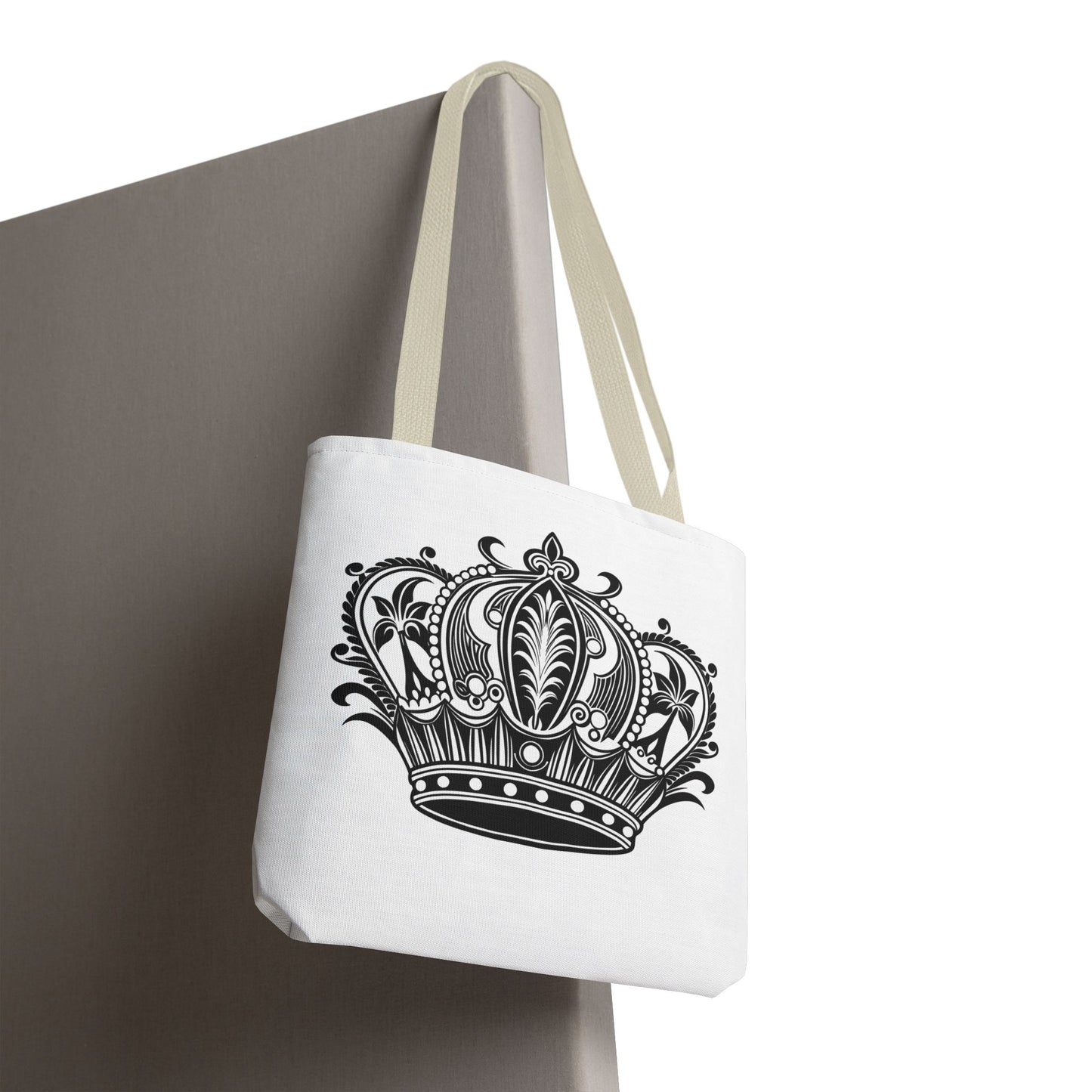 Crown Design Tote Bag, Royal Style Shopping Tote, Chic Grocery Bag, Gift for Her, Fashionable Accessories
