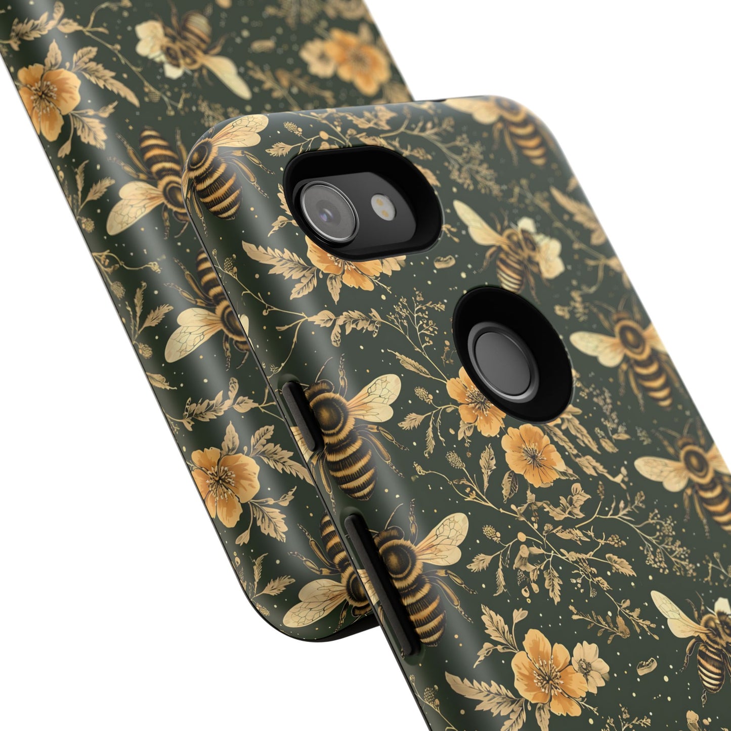 Nature-Inspired Phone Case, Tough Cases for Nature Lovers, Floral Bee Design, Eco-Friendly Gift, Summer Vibes, Trendy Phone Accessory,