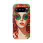 Vibrant Phone Case with Retro Greenery Design, Trendy Case for Casual Look, Gift for Her, Summer Vibes, Unique Phone Accessory