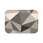 Geometric Gray Bath Mat - Modern Bathroom Decor, Stylish Rug for Home, Non-Slip Floor Mat, Housewarming Gift, Minimalist Design