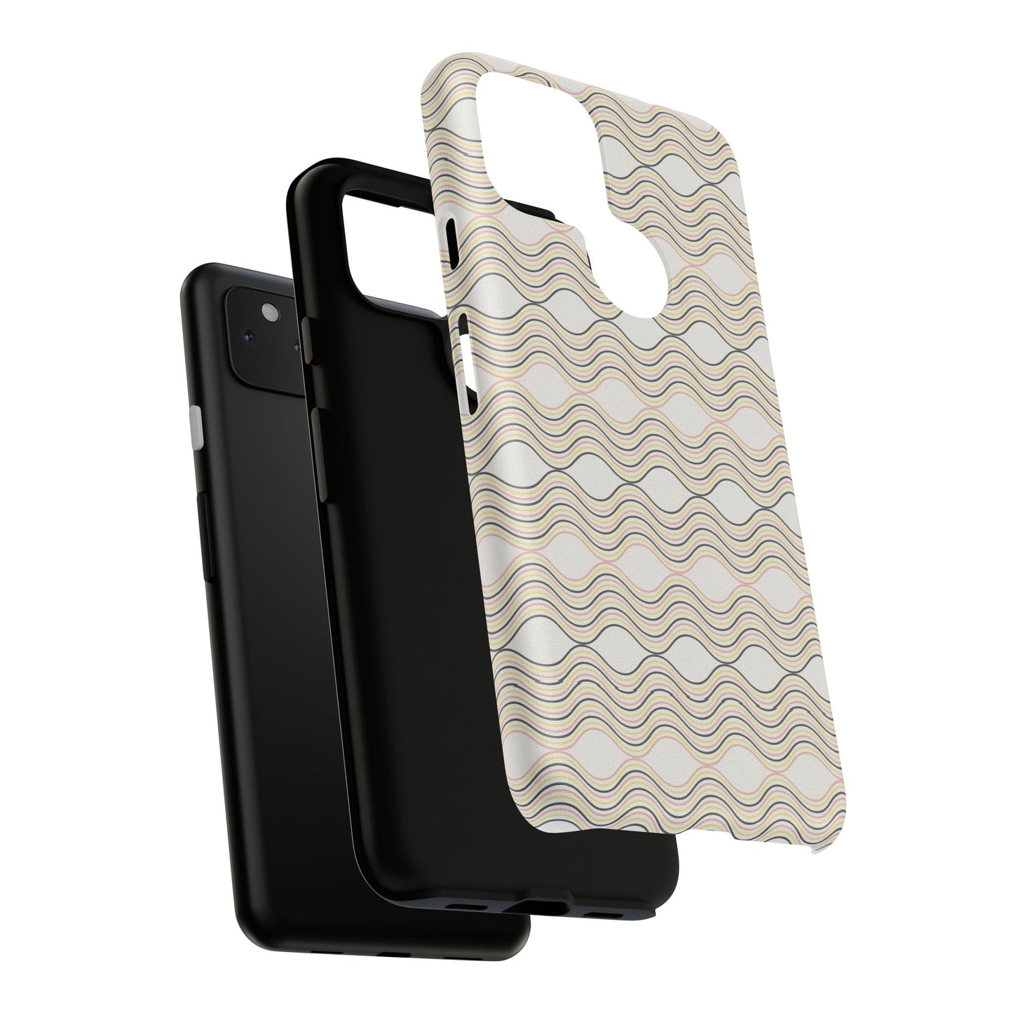 Stylish Phone Case for Tough Protection, Wavy Design, Chic Accessory, Gift for Her, Trendy Tech, Holiday Gift Idea