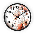 Floral Wall Clock — Soft Orange Blossom Decorative Clock