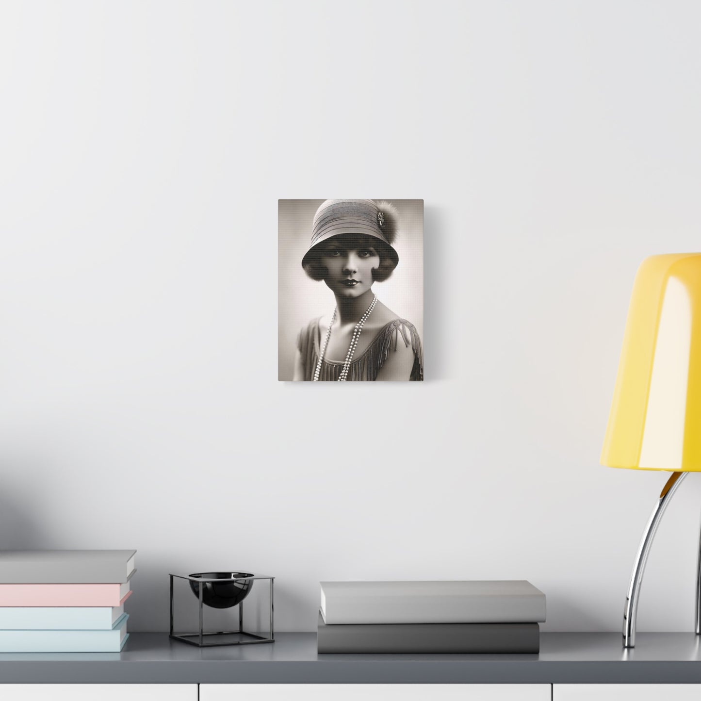 Vintage 1920s Flapper Portrait Canvas