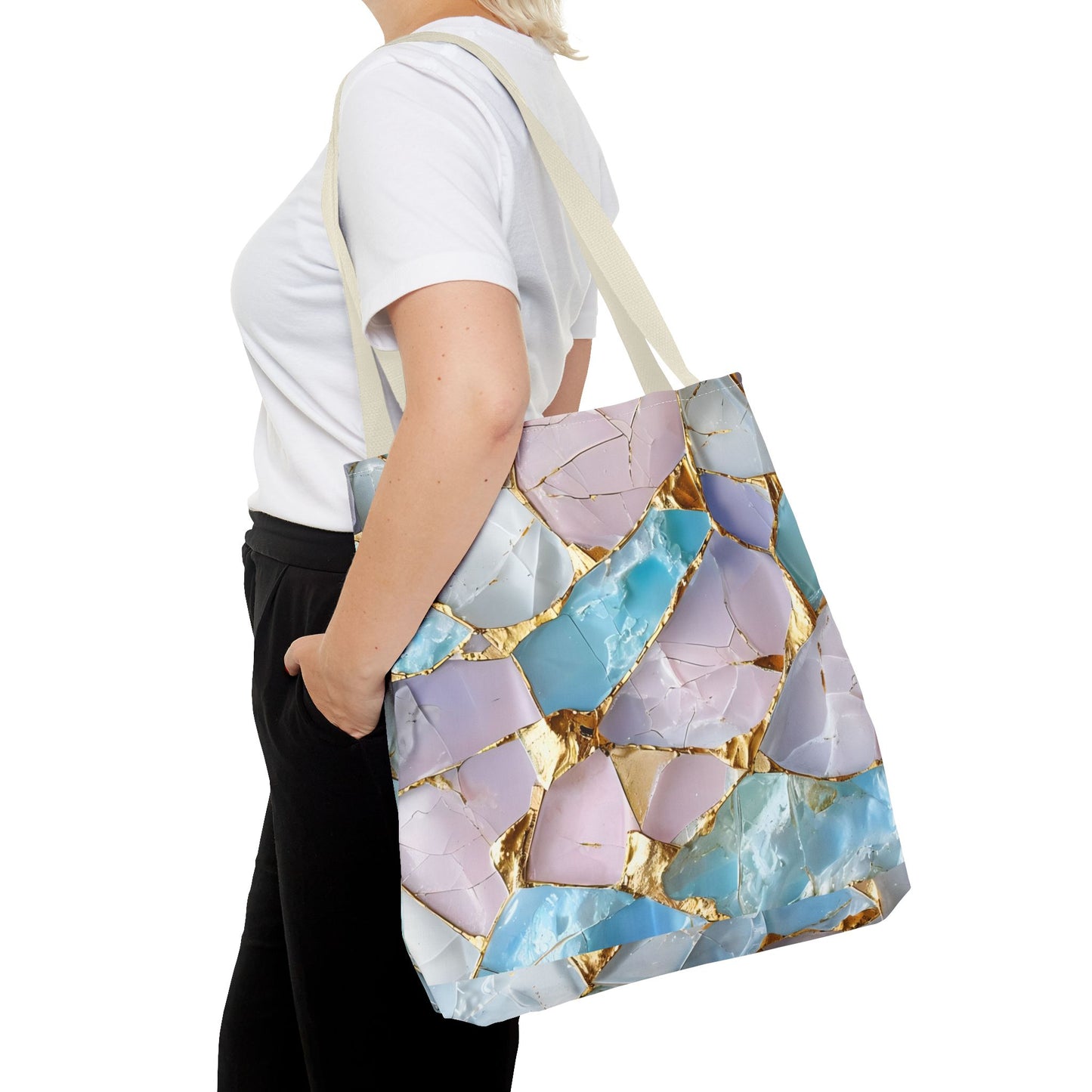 Elegant Geode Tote Bag - Chic Shopping Bag, Stylish Beach Tote