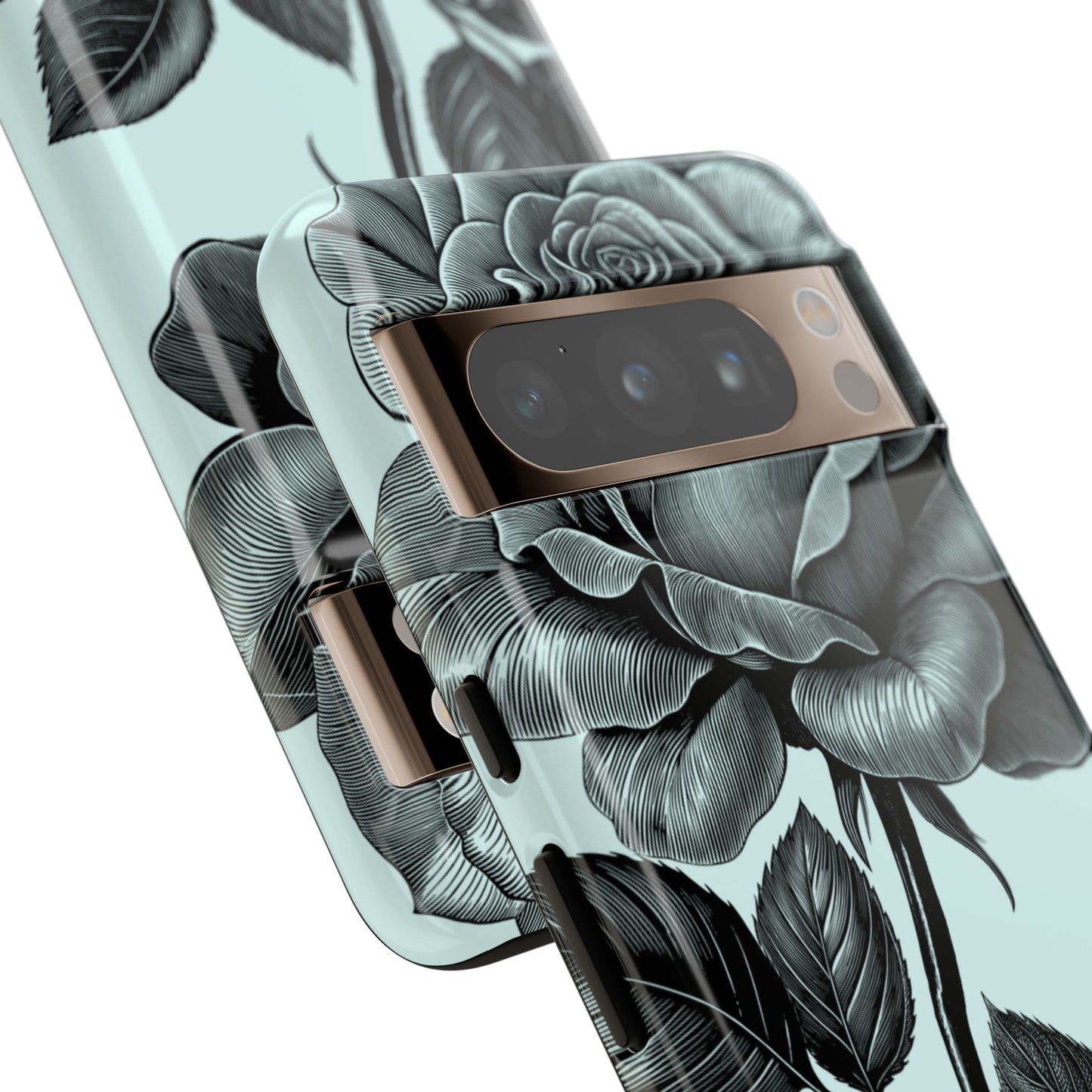 Elegant Floral Phone Case, Tough Cases for iPhones, Black Rose Design, Gift for Her, Stylish Phone Cover, Birthday Gifts
