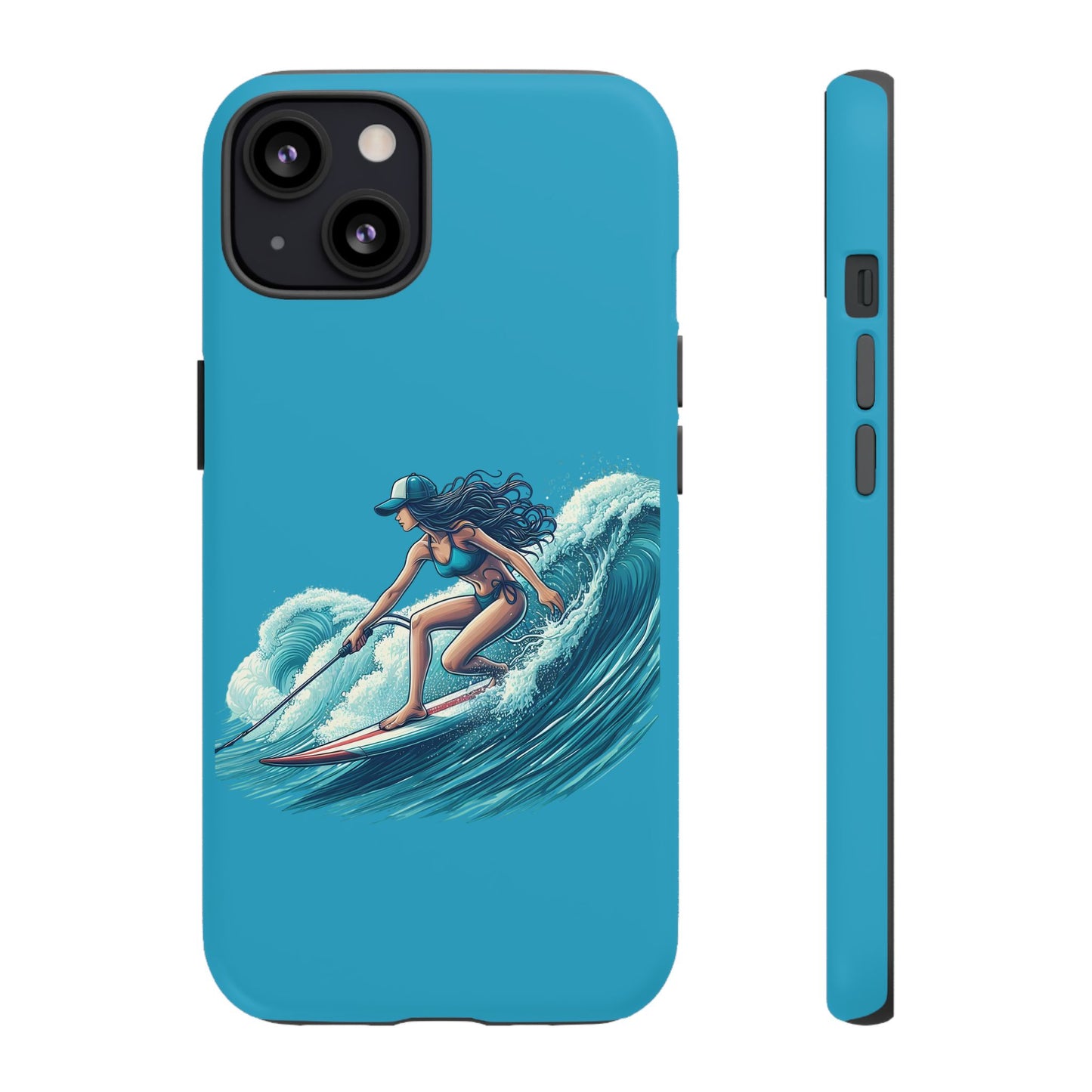 Surfing Phone Case, Coastal Vibes Phone Cover, Tough Cases for Beach Lovers, Ocean Art Phone Accessories, Summer Gift Idea