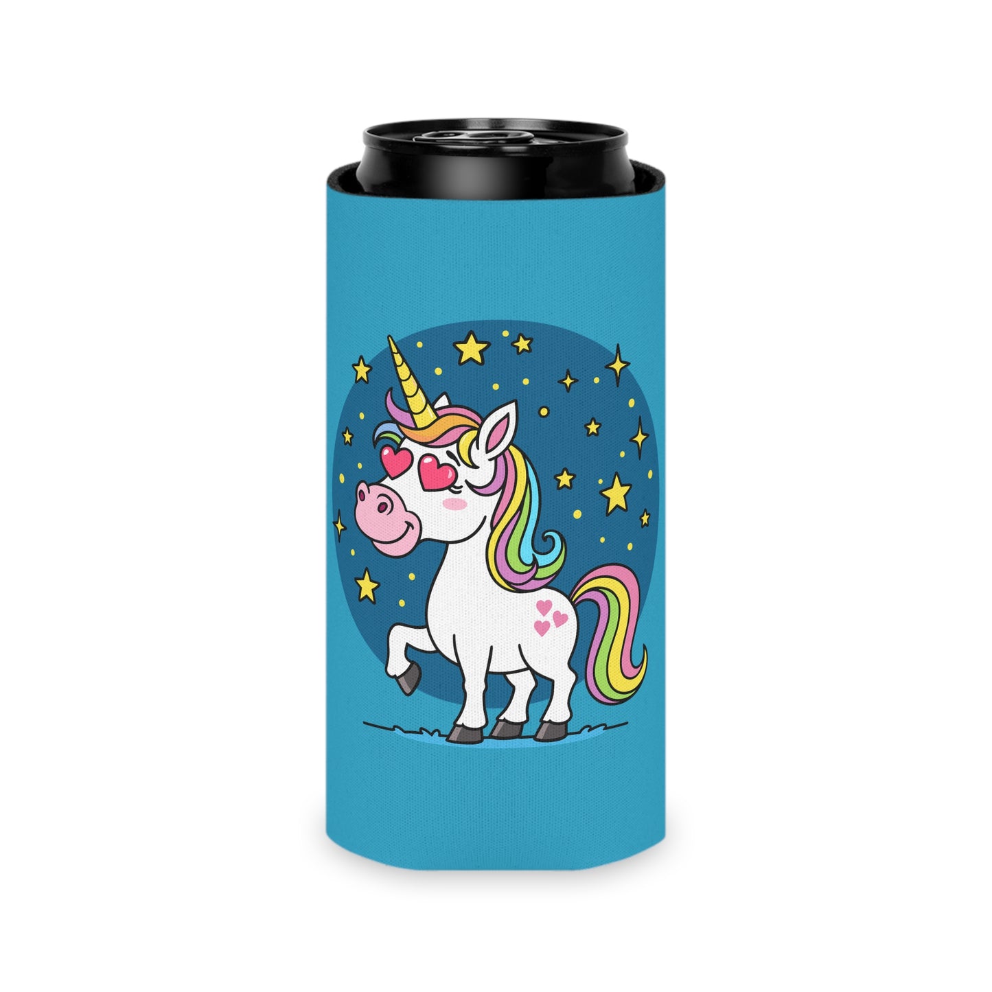 Whimsical Unicorn Can Cooler - Fun Drink Insulator for Parties, Birthdays, Summer BBQs, Magical Celebrations, Gift for Unicorn Lovers
