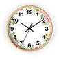 Floral Wreath Wall Clock — Pink Garden Decorative Timepiece