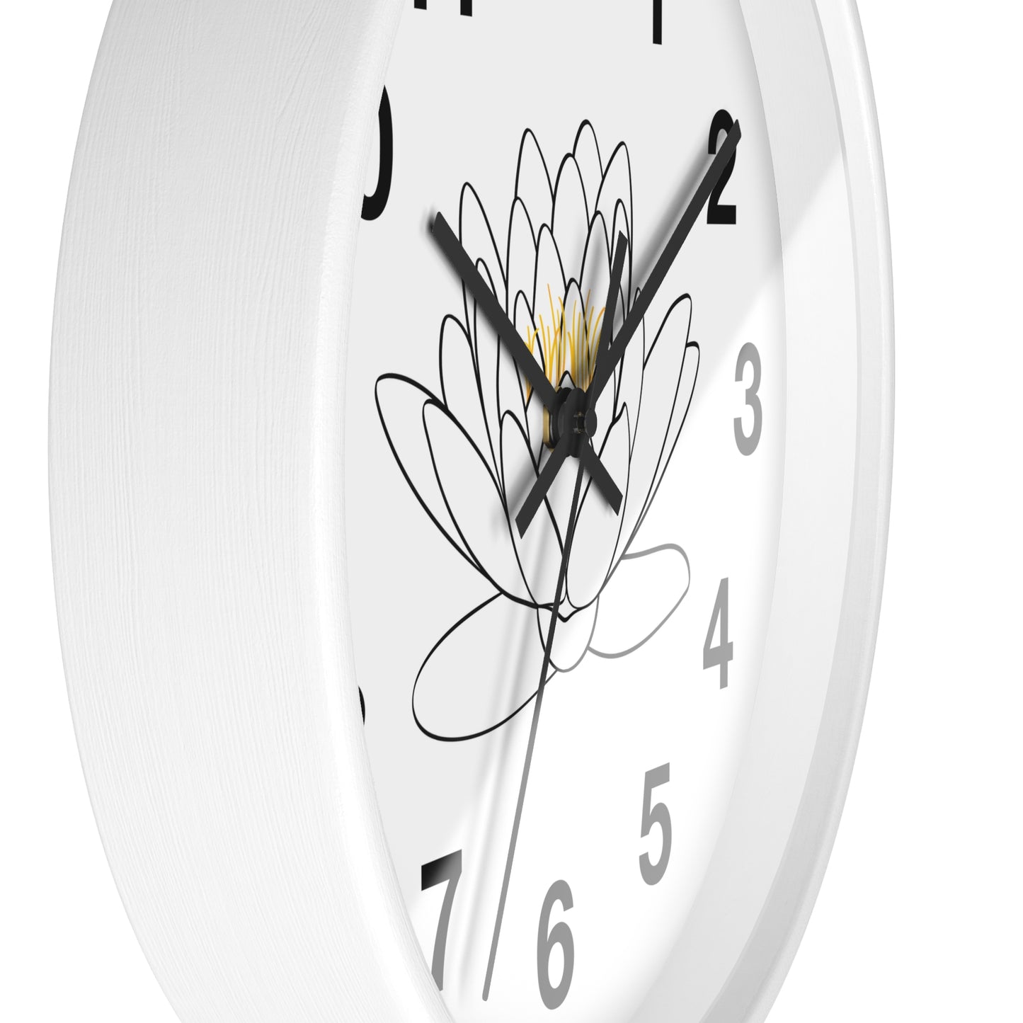 Lotus Flower Wall Clock, Boho Home Decor, Meditation Gift, Office Timepiece, Unique Wall Art, Zen Decor