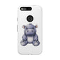 Cute Hippo Phone Case, Unique Tough Cases, Animal Lover Gift, Cute Animal Design, Baby Animal Phone Accessory