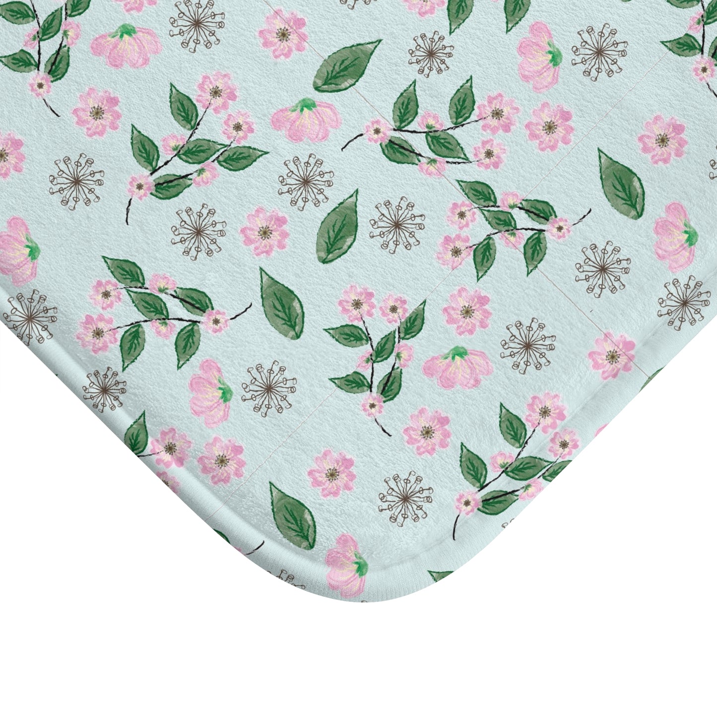 Floral Bath Mat - Soft Home Decor, Bathroom Accessory, Flower Design, Spring Vibes, Gift for Her, Mat for Yoga