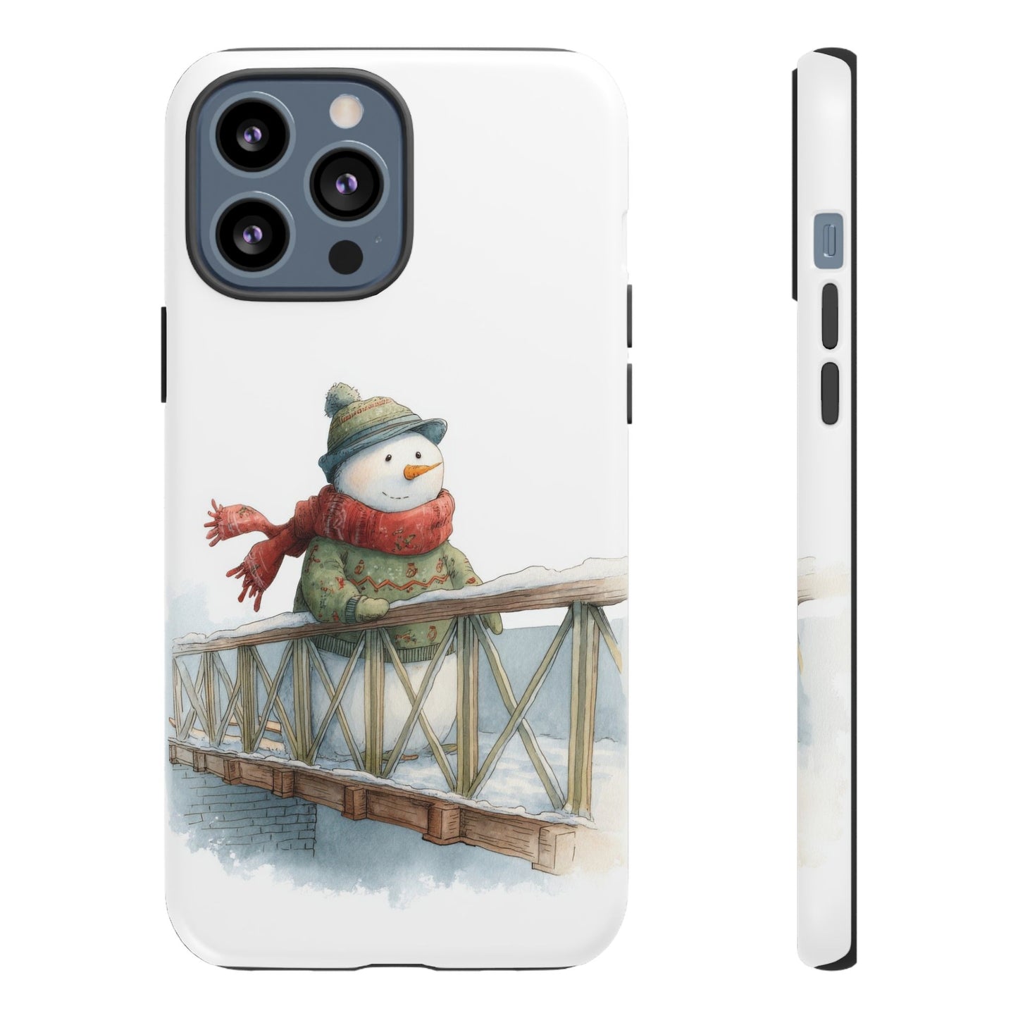 Snowman Phone Case – Winter Holiday Gift, Cute Snowman Design, Winter Accessories, Protective Phone Case, Unique Christmas Present