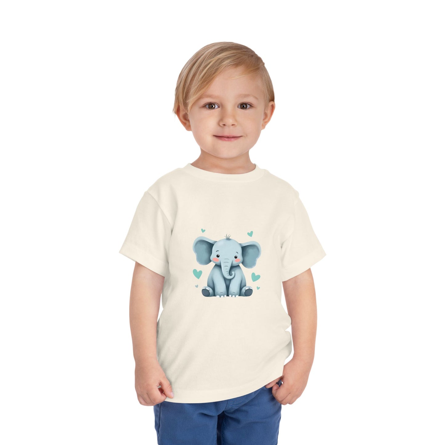 Adorable Elephant Toddler Tee, Kids Short Sleeve Shirt, Cute Baby Clothes, Elephant Lover Gift, Birthday Outfit