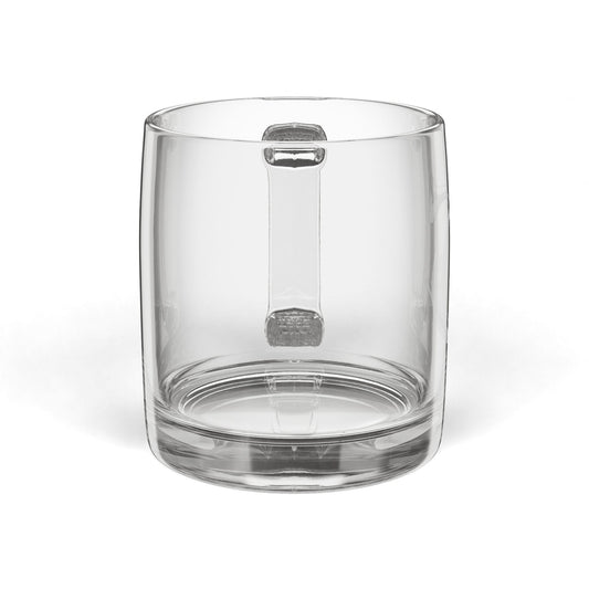 Personalized Engraved Glass Coffee Mug |Letter C