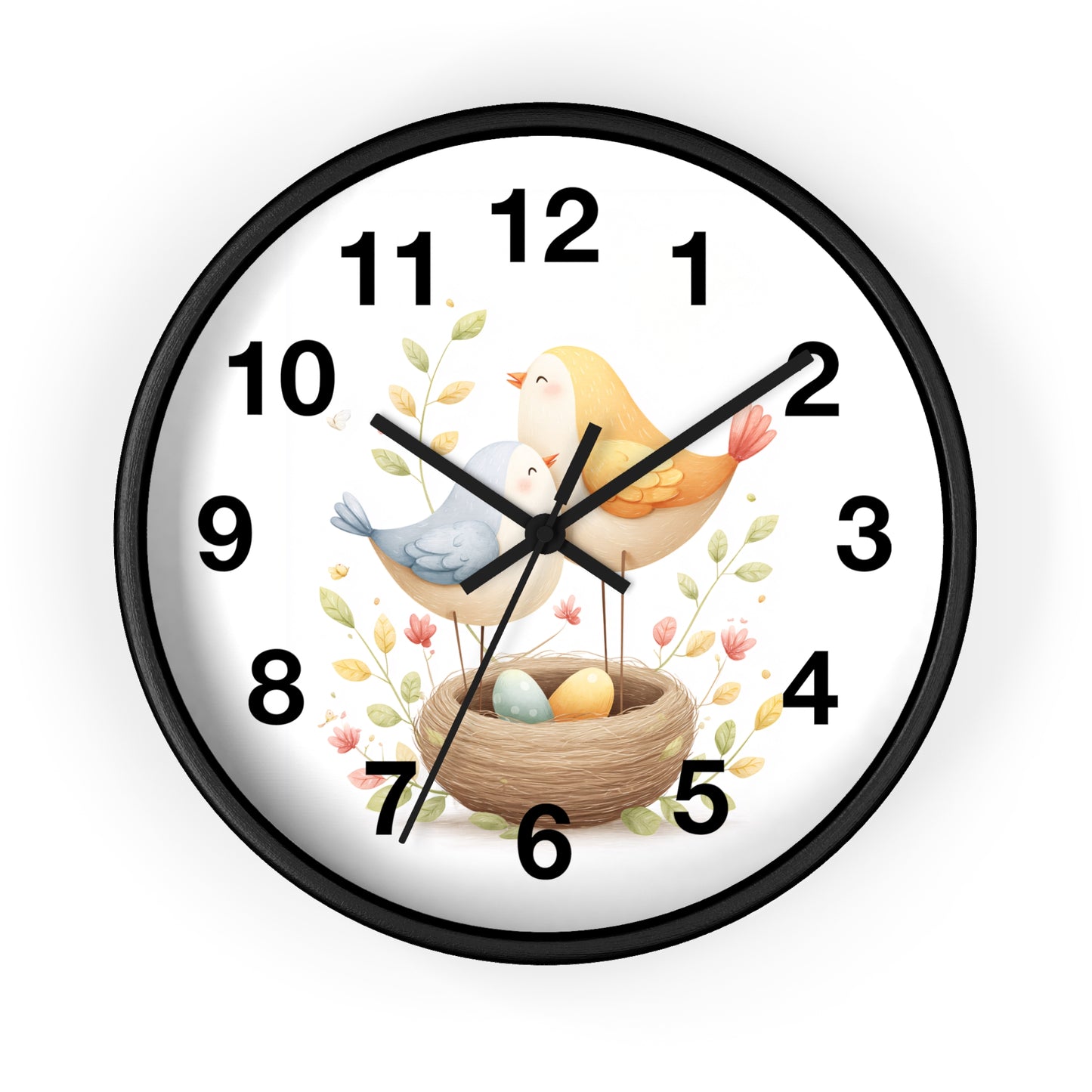 Charming Bird Nest Wall Clock | Nature-Inspired Decor, Gift for Bird Lovers, Home Decoration, Springtime Gift, Unique Wall Art