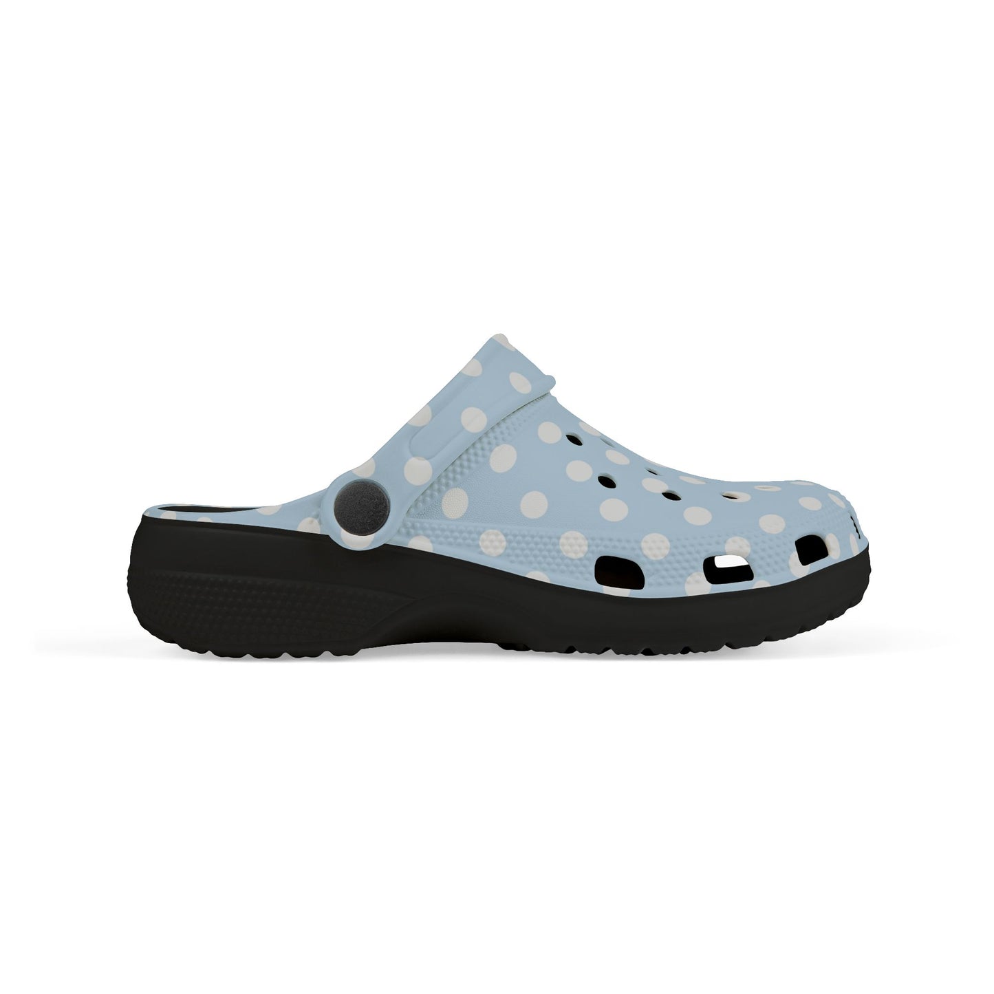 Kids Polka Dot EVA Foam Clogs — Light Blue Slip‑On Casual Shoes