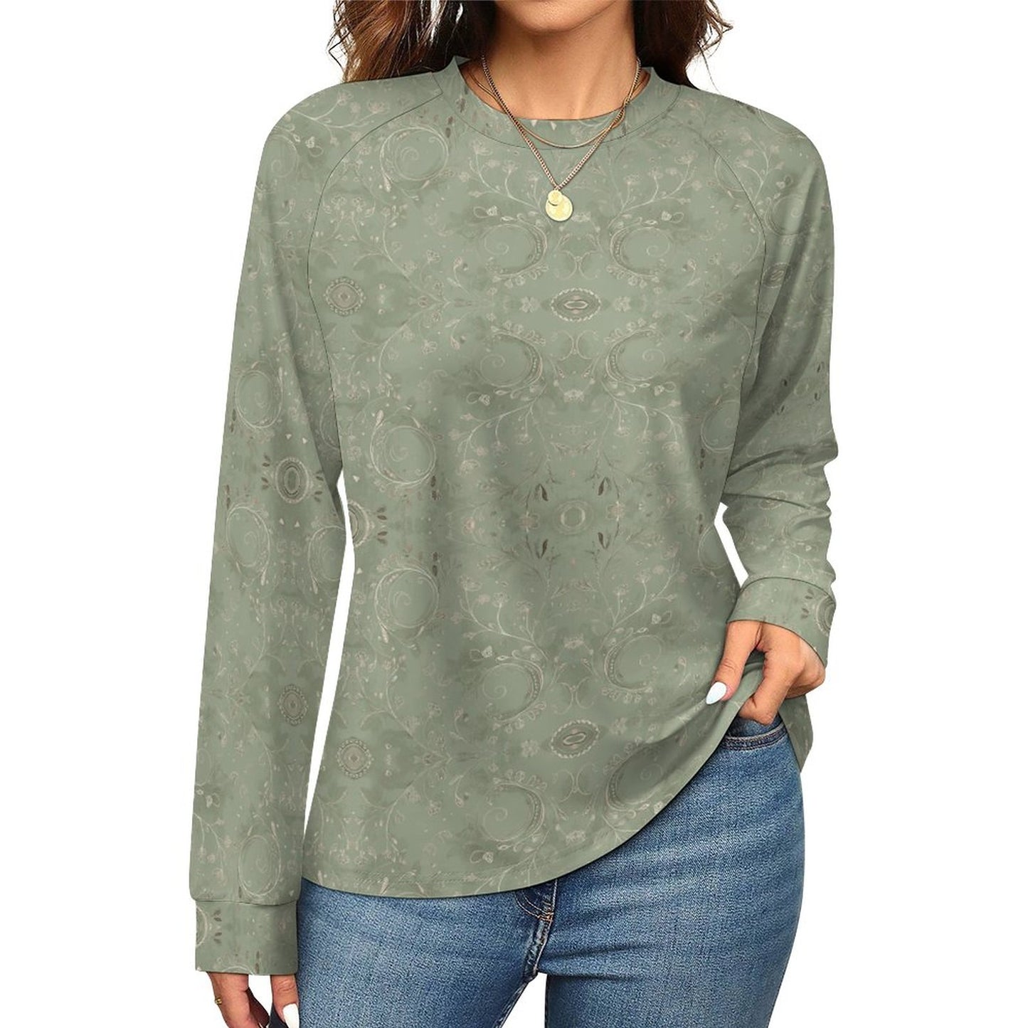 Long-Sleeve Raglan T-Shirt for Women